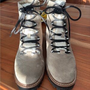 Stylish Taupe Suede Women's Hiking Boots